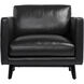 Rogers Cortina Black Leather Armchair